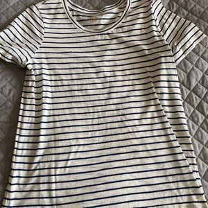 Blue and white striped T-shirt